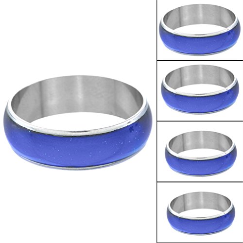 MJartoria Emotion Feeling Heat Sensitive 12 Color Changes Endless Band Mood Ring