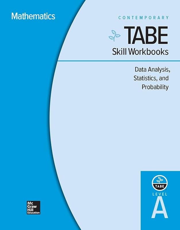TABE Skill Workbooks Level A: Data Analysis, Statistics, and Probability - 10 Pack (Achieving TABE Success for TABE 9 & 10) by Contemporary