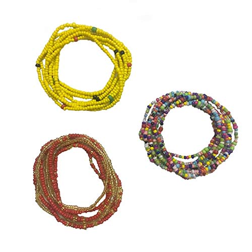 Algopix Similar Product 9 - 3pcs Double Strand Waist Beads Chain