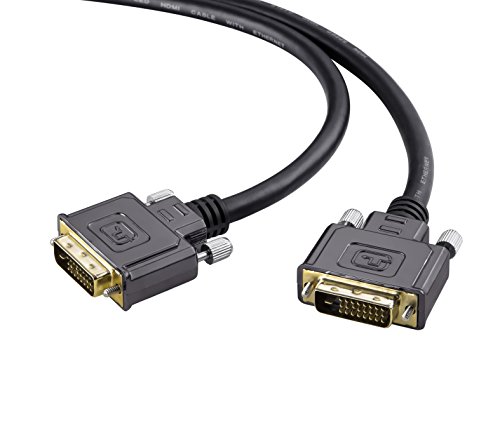 BUSUQ 26AWG High performance DVI cable connects a DVI Supports 2560x1600 1920x1200, and 1080p (Full HD) (6 Feet/1.83Meter), Black