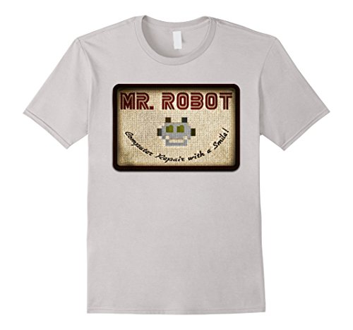 Robot Computer Repair With A Smile Patch Tee