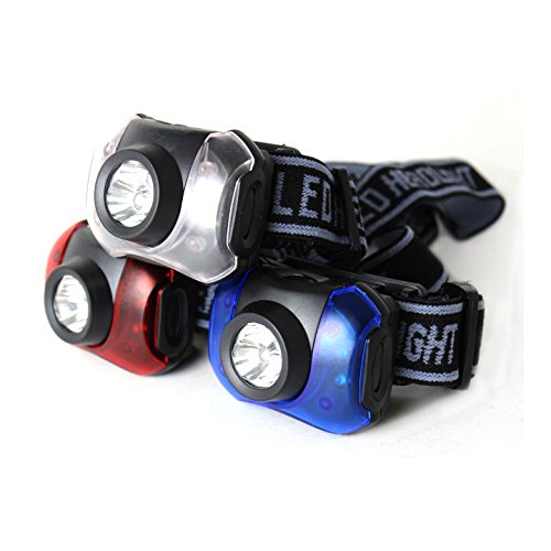 Journey’s Edge Hands-Free 7-LED Headlamp Camping Flashlights, Pack of 3
