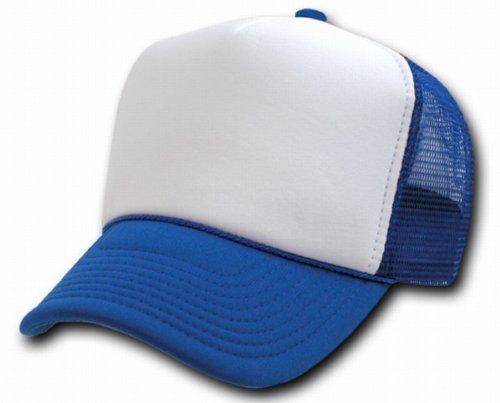DECKY Two Tone Trucker Mesh Caps Plain Baseball Hat- Royal