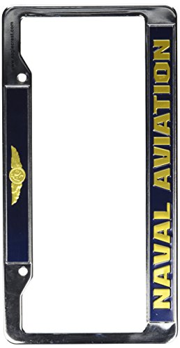 Naval Aviation Chrome License Plate Frame