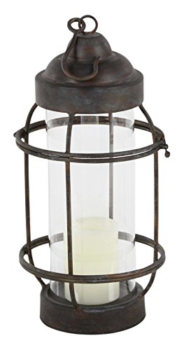 Algopix Similar Product 6 - Benzara Jayden Metal Glass Lantern
