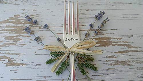 Algopix Similar Product 1 - Im Done Retirement Fork  Hand Stamped