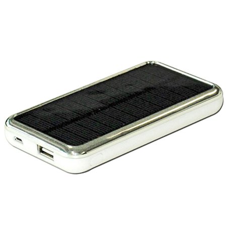 ソーラー充電器【Solar+Charger（ソーラーチャージャー）】大容量3500mAh%2FiPhone、iPhone5C+iPhone5S、スマホ、各種携帯、ゲーム機対応【ホワイト】