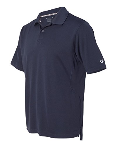 Champion Double Dry Men's Solid-Color Polo Shirt - Large, Navy