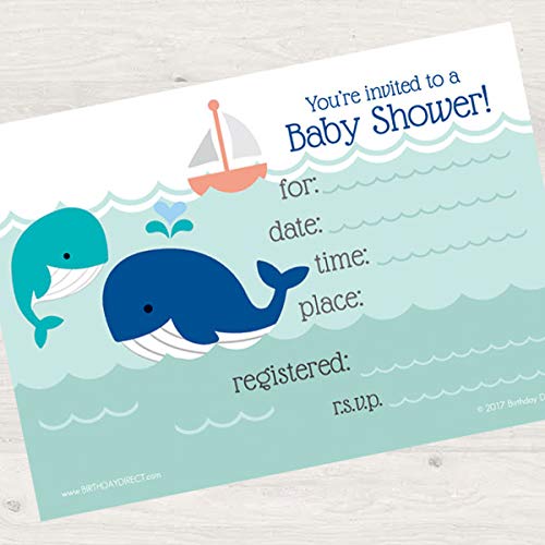 Algopix Similar Product 5 - Birthday Direct Whale Boy Baby Shower