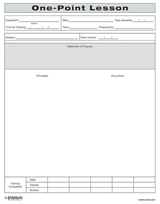 One-Point Lesson Form