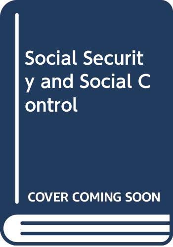 Social Security and Social Control by Hartley Dean