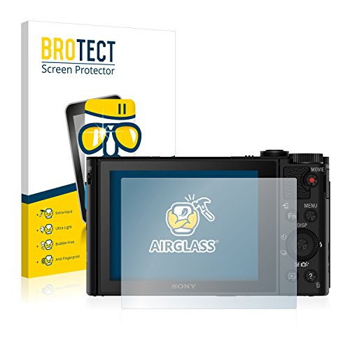 BROTECT AirGlass Protector Pantalla Cristal Flexible Transparente para Sony Cyber-shot DSC-HX90 Protector Cristal Vidrio - Extra-Duro, Ultra-Ligero, Ultra-Claro