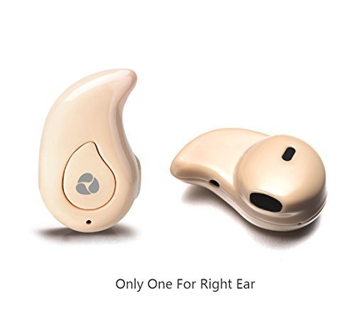 Eaglewood(TM) Small Wireless Bluetooth 4.0 Invisible Earphone Headset Earbud Support Hands-free Calling For iPhone Samsung Sony HTC LG Blackberry and Most Smartphones (Coffee)