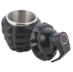 niceeshop(TM) クールな手榴弾PVCステンレス鋼の真空カップティーカップマグカップ(250mlブラック)