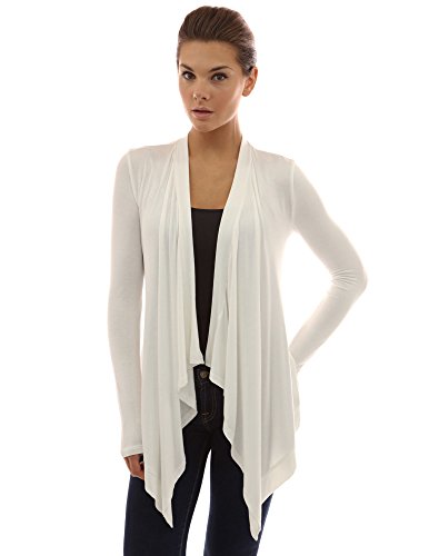PattyBoutik Women's Drape Front Asym Hem Light Cardigan
