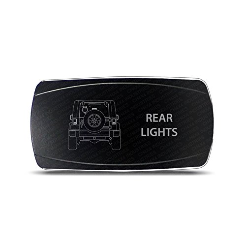 CH4x4 Rocker Switch Jeep Wrangler JK Rear Lights Symbol - Horizontal - White LED