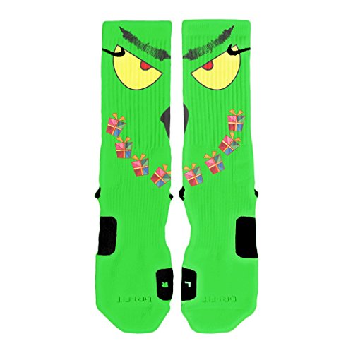 HoopSwagg Grinch Custom Nike Elite Socks