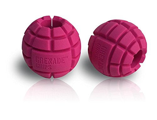 Grenade Grips - Unique Fat Bar Dumbell/Barbell Grips For Huge Size Gains, Explosive Power, Increased Grip Strength, Arm Muscle Builder, Crossfit, Improve Climbing and Grappling ...