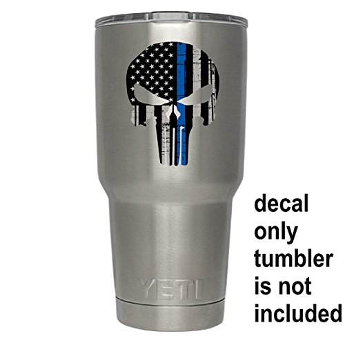 PUNISHER Tattered Police Officer Thin Blue Line 3