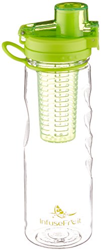 Infuser Water Bottle with No-Sweat Insulating Sleeve - 25 Oz Infusion Sport Bottle Flip-top BPA-Free Tritan - Multiple Color Options - Your Healthy Hydration Habit Made Easy!