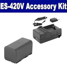 Canon ES-420V Camcorder Accessory Kit includes: SDM-104 Charger, SDBP930 Battery