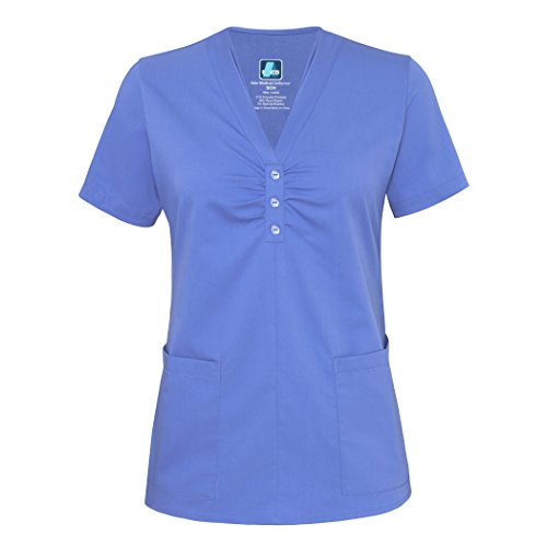 Adar Indulgence Womens Jr. Fit Scarf Neck Scrub Top