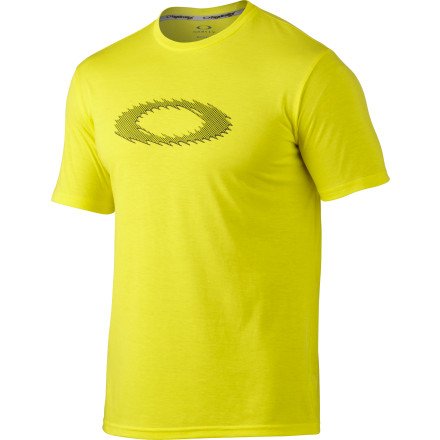 oakley ellipse logo t-shirt - short-sleeve - mens sulphur, xxl