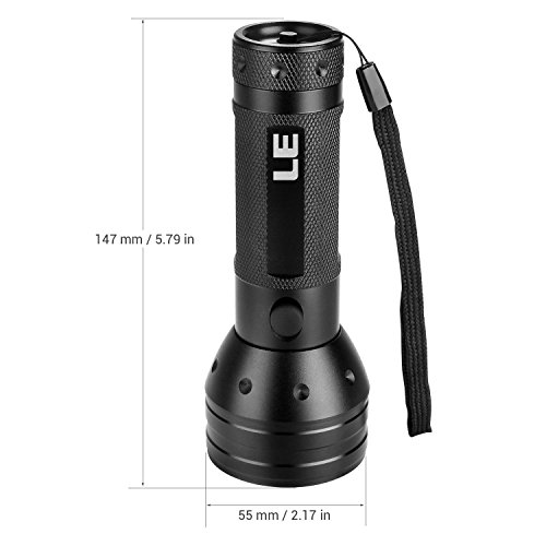 LE 51 LED UV Flashlight, Pet Urine and Stain Detector, Blacklight, 395nm, 3 AA Batteries Included - Image 5