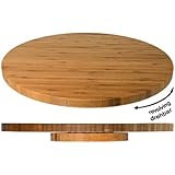 XXL Bambus Drehteller 50cm - Drehbare Servierplatte Für Käse & Snacks