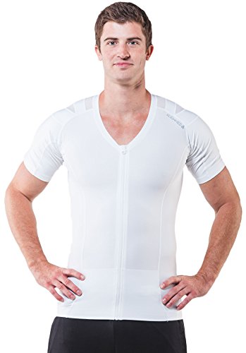 ALIGNMED Posture Shirt - Mens Zipper Shirt, Posture Support, Compression, Breathable