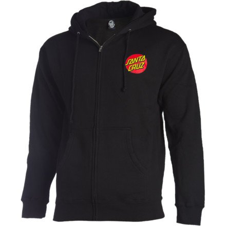 Santa Cruz Classic Dot Full-Zip Hoodie Black, XL
