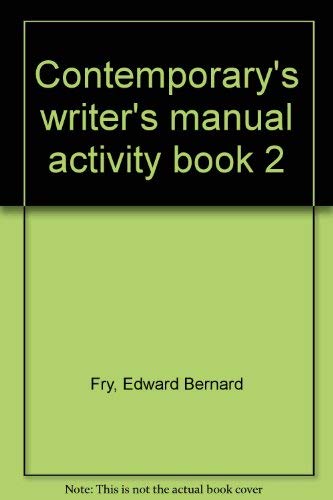 Contemporary's writer's manual activity book 2 by Edward Bernard Fry
