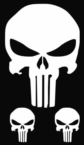 3 Punisher Skulls Vinyl Decal Sticker