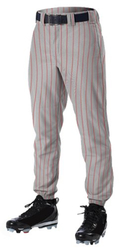 

Alleson PROWP Solid Pinstripe Custom Baseball Pants GR/SC - GREY/SCARLET A3XL