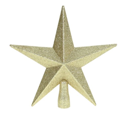 Glitter Star Christmas Tree Topper – Gold (20cm)