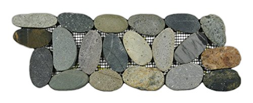 Sliced Bali Ocean Pebble Tile Border 1 piece