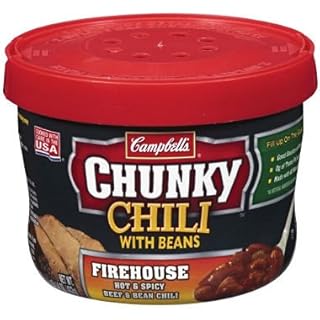 chunky firehouse hot and spicy chili with beans - 15.25 oz.