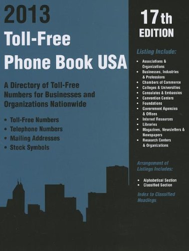 Toll-Free Phone Book USA 2013 by Julia Leeper 
			
			
		
		
		
       	 
       		
       			(Editor),