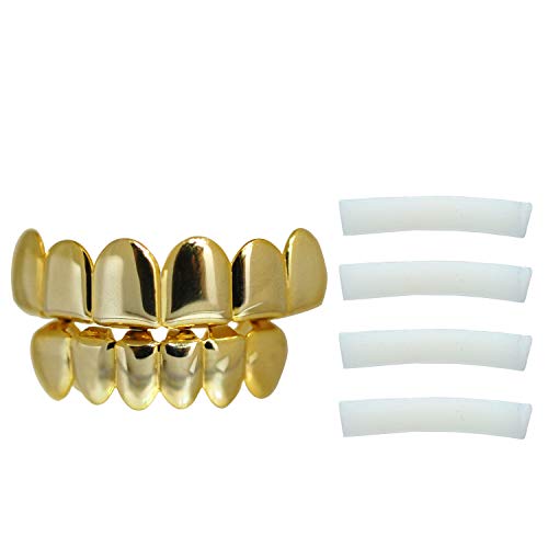 Algopix Similar Product 20 - Yellow GoldTone Hip Hop Removeable