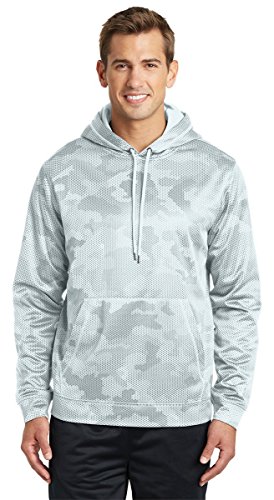 Sport-Tek Men's Sport-Wick CamoHex Fleece Hooded Pullover