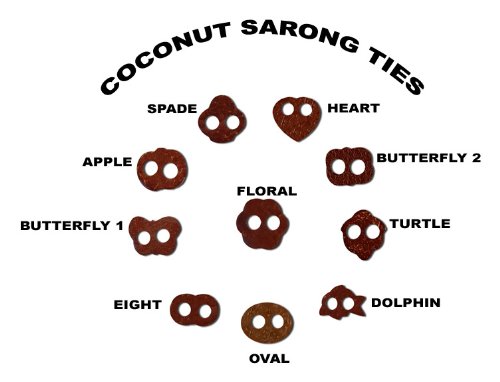 1 World Sarongs Coconut Sarong Ties