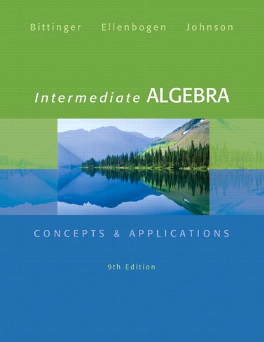 Intermediate Algebra: Concepts & Applications by Marvin L. Bittinger