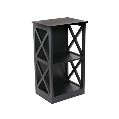 Algopix Similar Product 12 - Benzara Brawny Wood Shelf in Black