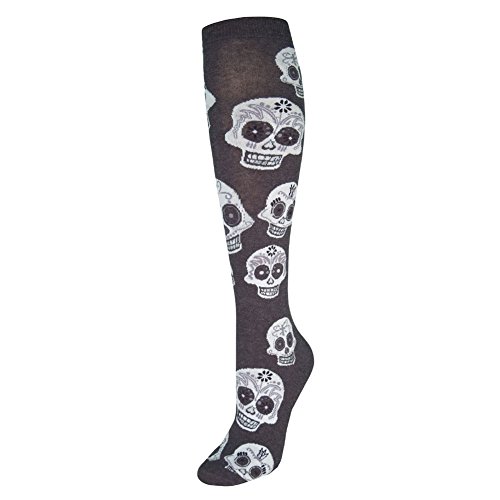 

Socksmith Women's Socks Big Muertos Skull Knee High Charcoal 1pair