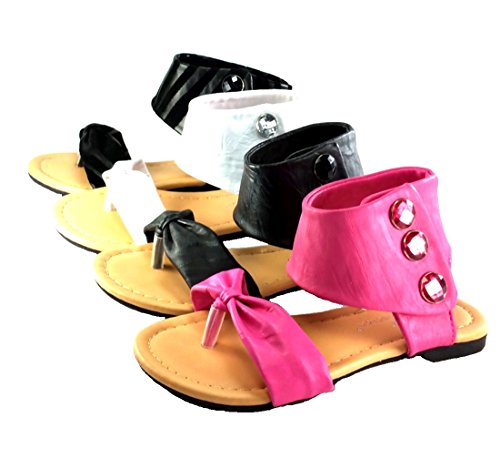 Girl's Cute Toe Strap Spring/Summer Sandals- Velcro & zipper style Easy Slip