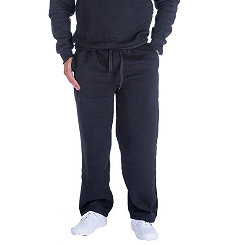 Algopix Similar Product 4 - Leehanton Black Sweatpant Mens Fleece