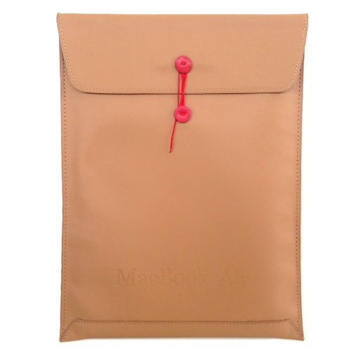 MacBook+Air+13インチ用+(Mid+2013+対応)+封筒型+PUレザー+ケース+キャメル（茶色）