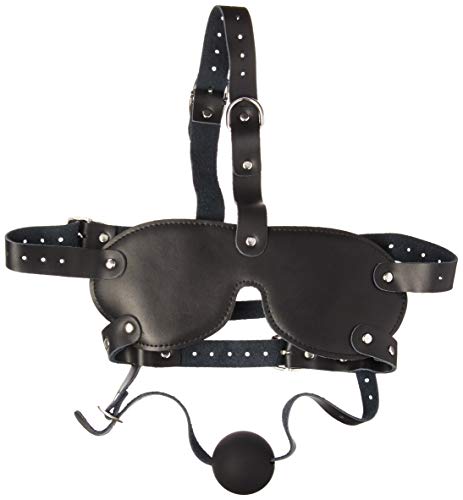 Algopix Similar Product 1 - Strict Leather Red Gag and Blindfold