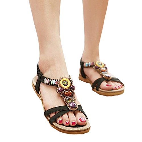 Start Women Summer Bohemia Colorful Bead Sandals Shoes