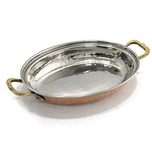 Algopix Similar Product 11 - Hammered Copper Mughlai Rice Server 
